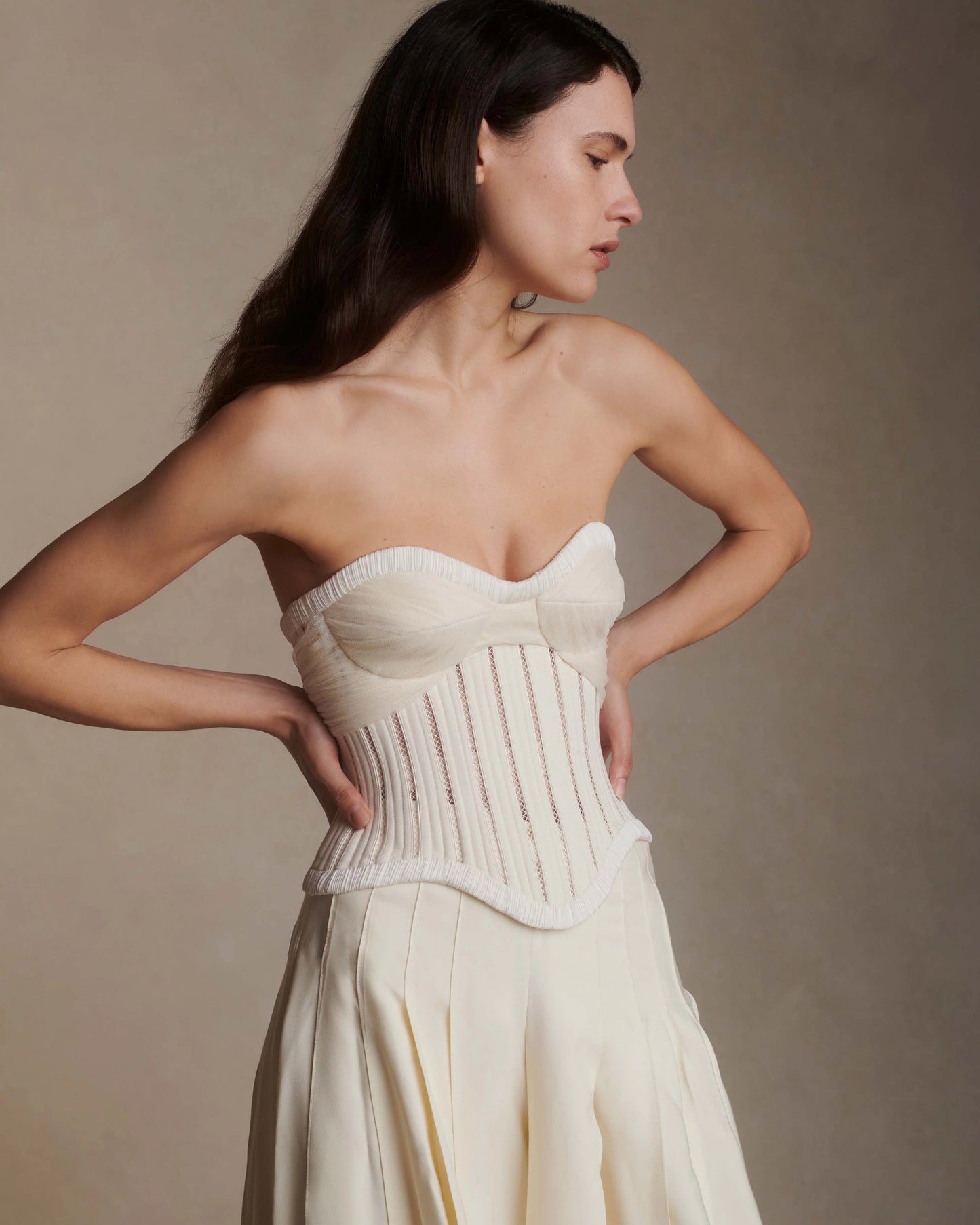 Anika Bustier Silk Wool