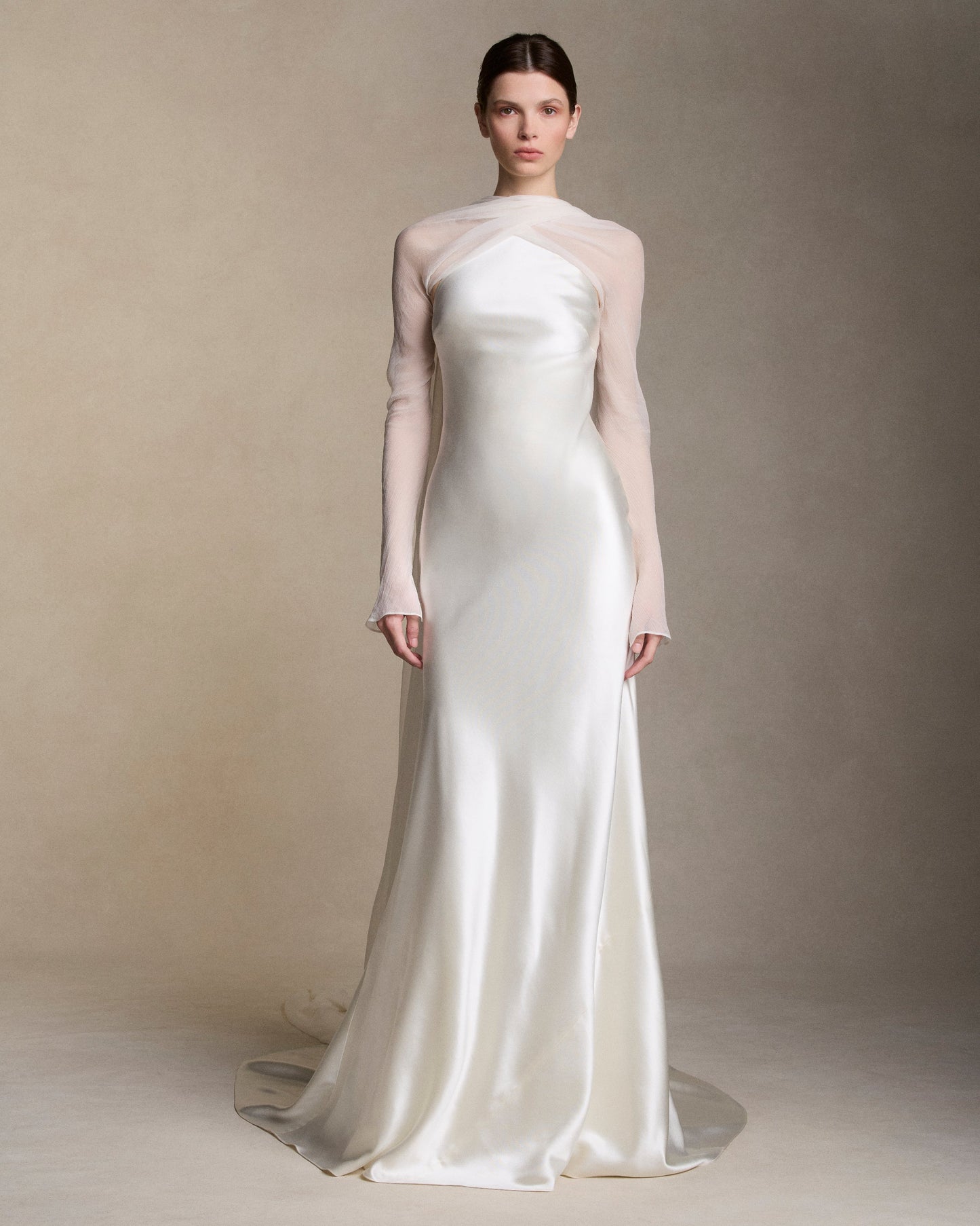 Mari Crinkle Chiffon Sleeves