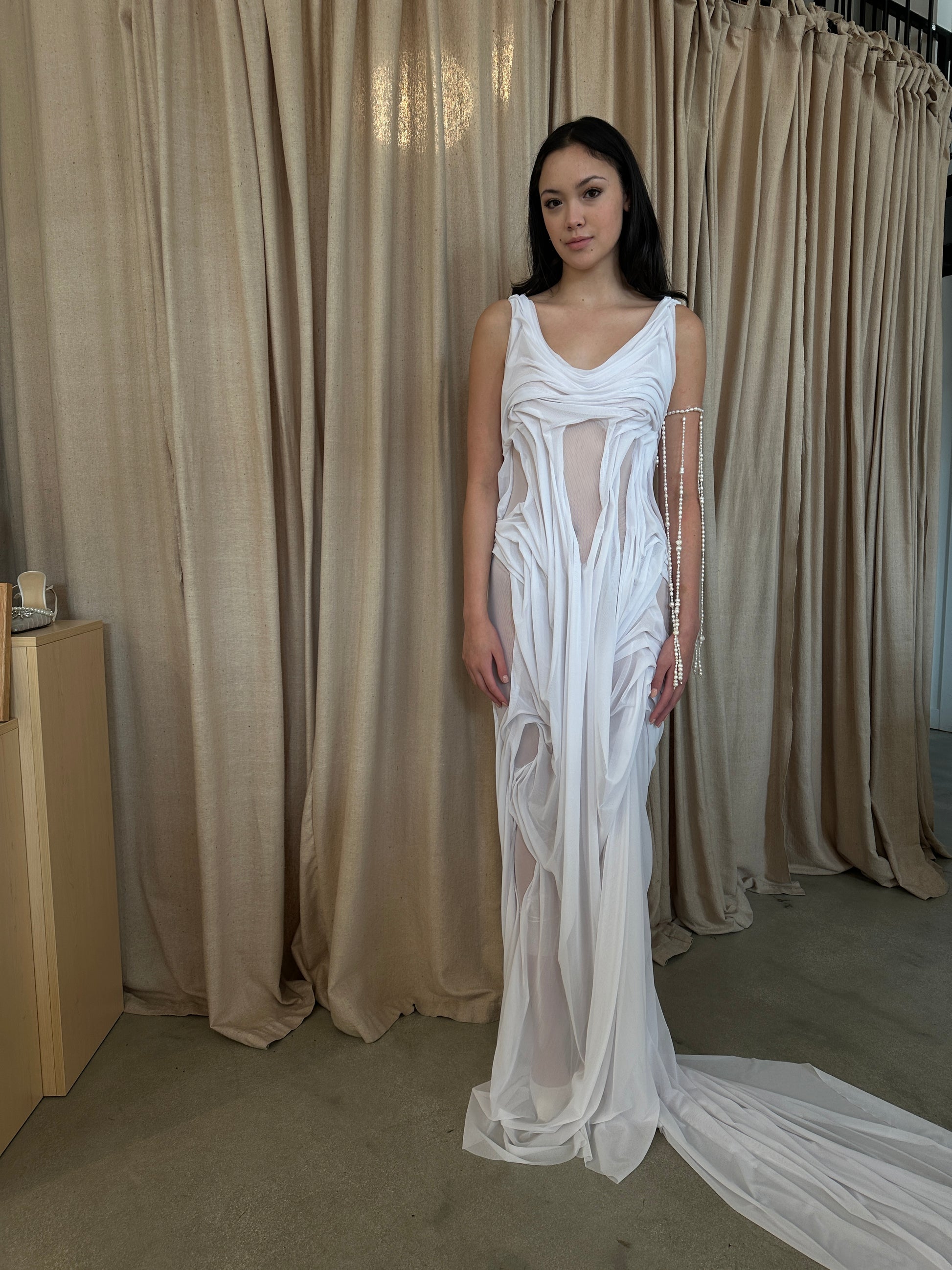 Wet Look Bride Gown by Di Petsa | Belle Atelier NYC Wet Look Bride Gown by Di Petsa | Belle Atelier NYC